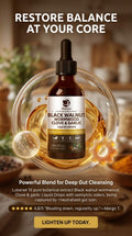 Lukaree 60ML Black Walnut Drop with Wormwood Clove & Garlic Support Digestion and Immune Health, Detoxify the Body Antioxidant